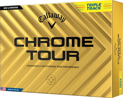 Callaway Chrome Tour 2024 Triple Track Golf Ball #1-#4 12-Ball Pack Yellow