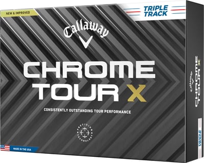 Callaway Chrome Tour X 2024 Triple Track Golf Ball #1-#4 12-Ball Pack White