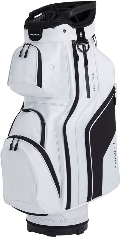 Maxfli Honors 14-Way Cart Bag, Men’s, White/Black