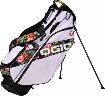Aloha Fuse 2024 Stand Bag, White/Pink - OGIO Golf