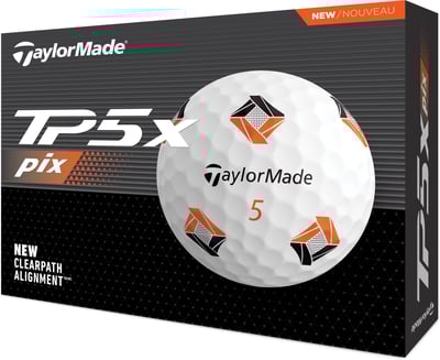 TaylorMade TP5x PIX 2024 White Golf Balls – 12 Pack