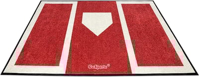GoSports Baseball and Softball Hitting Mat for Batting Stance Practice - 6 x 4 ft