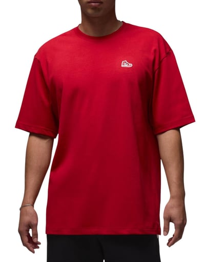 Jordan Men's Sneaker Patch T-Shirt, XL, Varsity Red