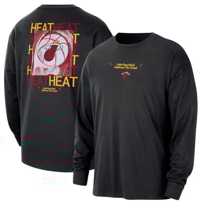 Nike Adult Miami Heat Black Air Max 90 Long Sleeve T-Shirt, Men's, Medium