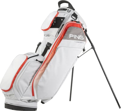 PING 2025 Hoofer 14 Golf Stand Bag Grey/Red