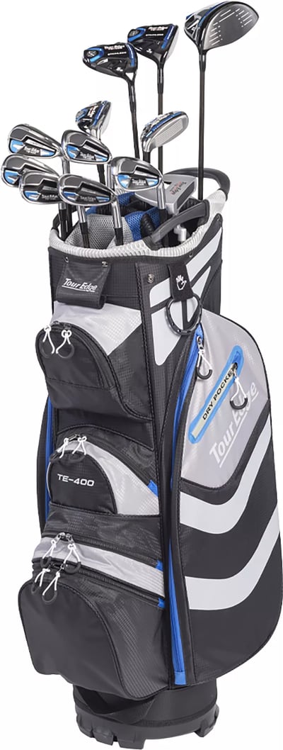 Tour Edge TE-400 13-Piece Complete Set, Right Hand, Men's, Black/Blue