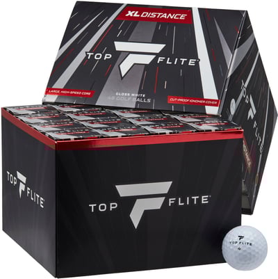 Top Flite XL Distance Golf Balls – 48 Pack, Men’s, White