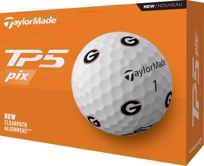 TaylorMade 2024 TP5 pix 3.0 Georgia Golf Balls, Men’s, White
