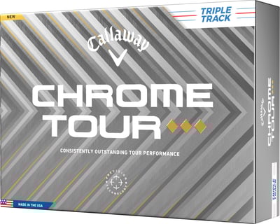 Callaway Chrome Tour Triple Diamond Triple Track Golf Ball #1-#4 12-Ball Pack White