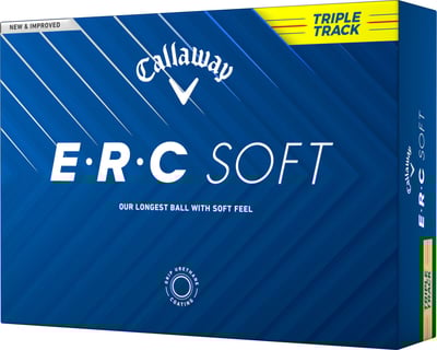 Callaway 2025 ERC Soft Triple Track Golf Ball #1-#4 12-Ball Pack Yellow