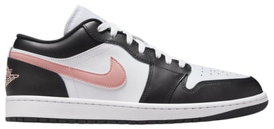 Air Jordan 1 Low Shoes, Men's, M10.5/W12, White/Rust Pink/Black