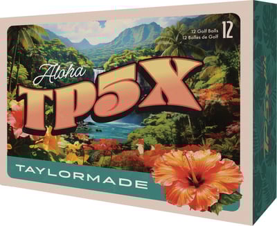 TaylorMade 2024 TP5x Island Time Golf Balls, Men’s, White