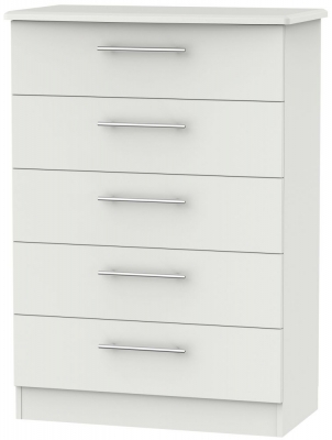 Welcome Furniture Bedroom Sherwood Grey 5 Drawer Chest