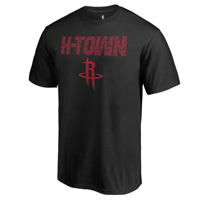Fanatics MTO Label Men's Black Houston Rockets Hometown Collection Repeating Roster T-Shirt