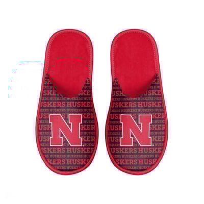 Men's FOCO Nebraska Huskers Scuff Logo Slide Slippers