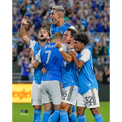Fanatics Authentic Charlotte FC Unsigned Penalty Kick Win vs. Chelsea FC Celebration Photograph