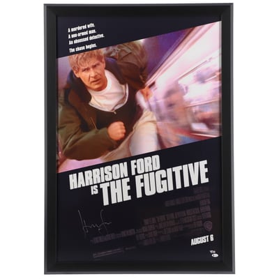 Fanatics Authentic Harrison Ford The Fugitive Framed Autographed Full Sized Movie Poster