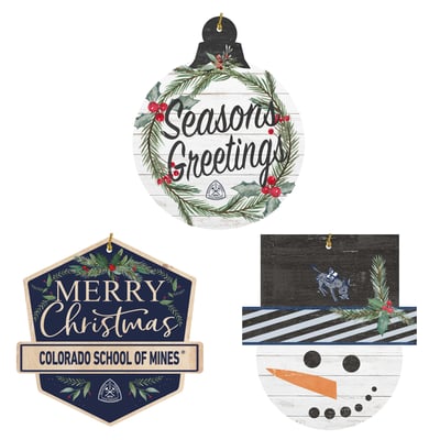 Jardine Colorado School of Mines Orediggers Ornament Bundle