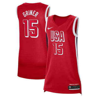 Unisex Nike Brittney Griner Red Women's USA Basketball 2024 Swingman Player Jersey