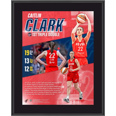 Fanatics Authentic Caitlin Clark Indiana Fever 10.5" x 13" Record-Setting 1st Triple-Double Sublimated Plaque