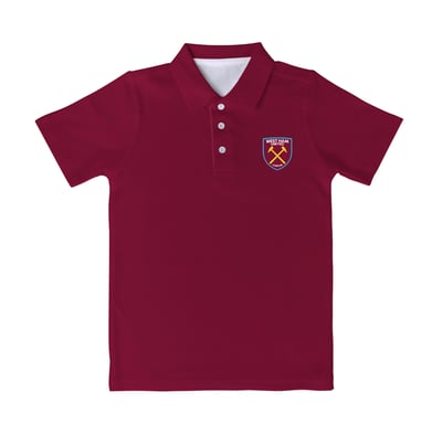 Youth Vive La Fete Claret West Ham United Solid Polo