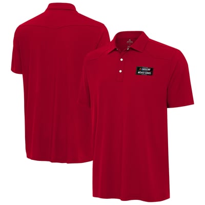Men's Antigua Red NASCAR Mexico Series Race Western Polo