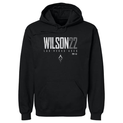 Men's 500 Level A'ja Wilson Black Las Vegas Aces Elite Pullover Hoodie