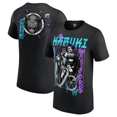 WWE Authentic Men's Black The Kabuki Warriors Superstar T-Shirt
