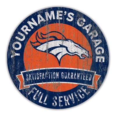 Fan Creations Denver Broncos 16" Customizable Garage Circle
