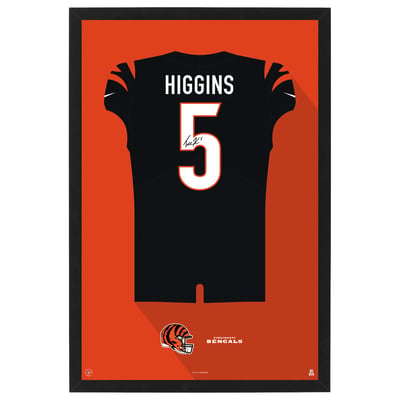 Sporticulture Tee Higgins Cincinnati Bengals 14" x 20" Framed Jersey Print