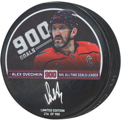 Fanatics Authentic Alexander Ovechkin Washington Capitals Autographed 900th Goal Hockey Puck - Limited Edition of 900