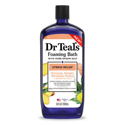 Dr Teal's Stress Relief Foaming Bath with Ginseng & Ginger 34 oz