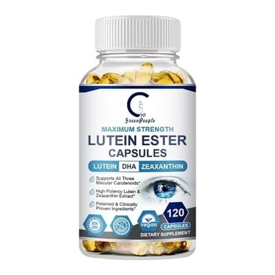 GPGP Lutein Zeaxanthin & Bilberry Extract Capsules - Supports Eye Strain, Dry Eyes and Vision Health Function - 120 Capsules