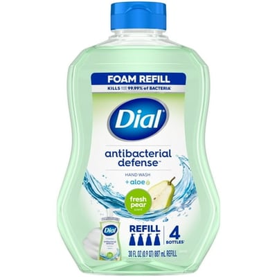 Dial Antibacterial Foaming Hand Wash Refill - Fresh Pear 30 oz