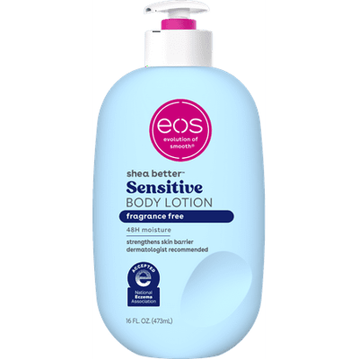 eos Shea Better Sensitive Skin Body Lotion for Dry Skin- Fragrance-Free 16 fl oz