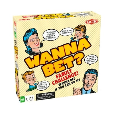 Tactic USA Inc. Wanna Bet? Board Game offered by Flat River Group