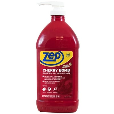 Cherry Bomb Gel Hand Cleaner - Zep Brand Aromatic Formula
