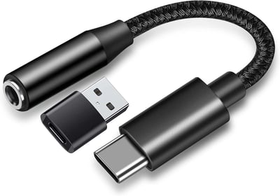 USB Type C to 3.5mm Headphone Adapter