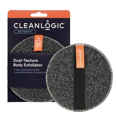Charcoal-Infused Dual-Texture Body Scrubber - Exfoliating 1 Count
