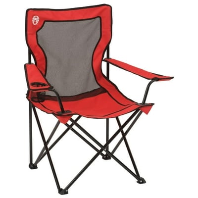 Coleman Broadband Mesh Quad Adult Camping Chair  Red