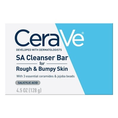 CeraVe Salicylic Acid Cleanser Bar for Bumpy Skin 4.5 oz