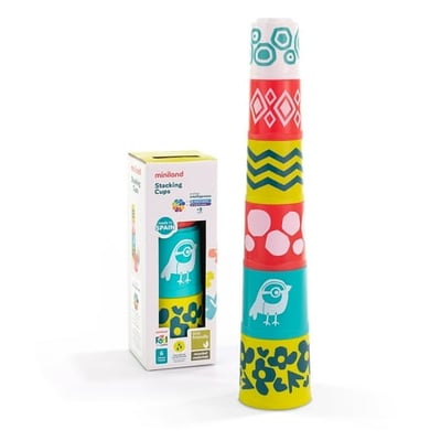 MINILAND EDUCATIONAL CORPORATION Miniland Feel to Learn: Stacking Cups