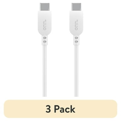 IMPORT-LUXSHARE PRECISION (3 pack) onn 6ft USB-C to USB-C Charging Cable Fast Charging USB-IF Certified White - Compatible with iPhone 17/16/15 Series Samsung Galaxy Note Pixel Devices iPad Pro & More