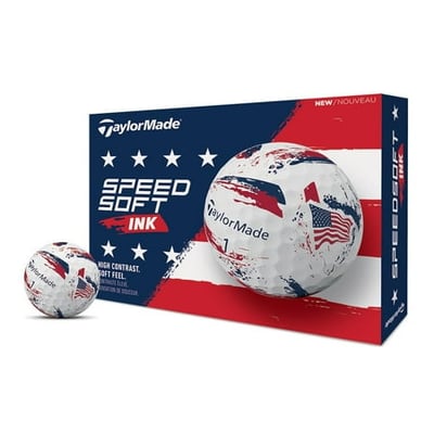 TaylorMade Speed Soft INK USA Golf Balls #1-#4 12-Ball Pack White