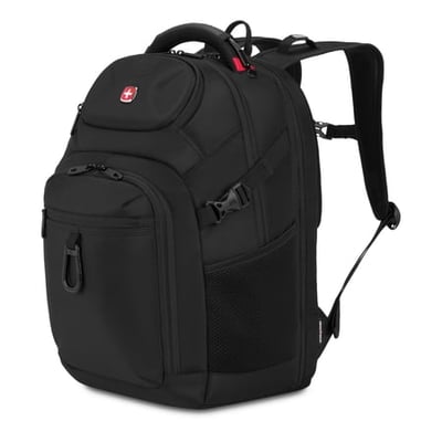 SWISSGEAR Stride ScanSmart Laptop Backpack Black Feature Packed for School Travel Everyday