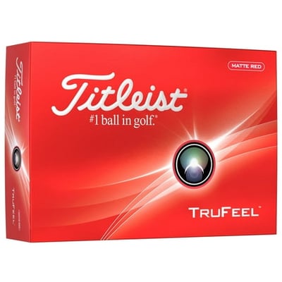 Titleist 2024 TruFeel Matte Finish Golf Ball #1-#4 12-Ball Pack Red