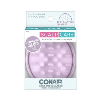 Conair Purple Scalp Care Shampoo Brush with Massage Feature