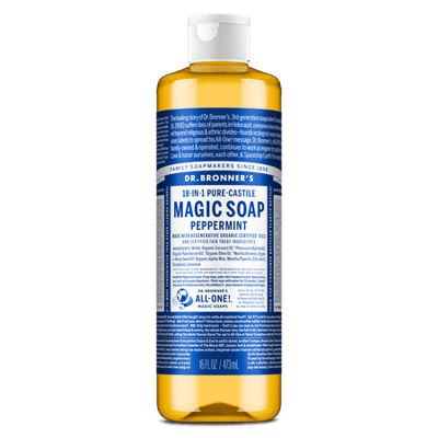 Dr. Bronner's Peppermint Pure Castile Liquid Soap - 16 oz