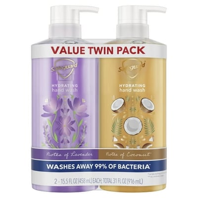Safeguard Lavender & Coconut Hand Wash Twin Pack - 15.5 oz