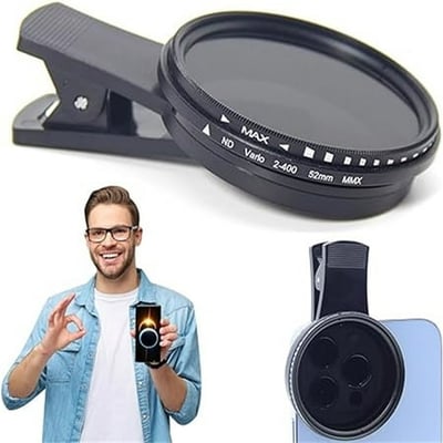 GNFQXSS Home & Garden Deals GNFQXSS Solar Camera Lens Filter Solar Filter for Smartphone Solar Camera Filter for Universal Solar Smartphone Lens with Clip Enhancing Filter black